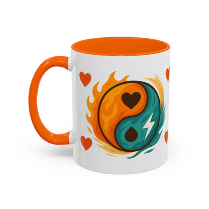 Bold Yin Yang Accent Coffee Mug – 11oz & 15oz – Perfect for Coffee Lovers
