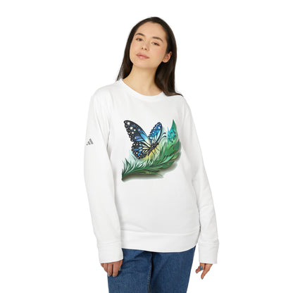 Butterfly Adidas Unisex Fleece Crewneck Sweatshirt