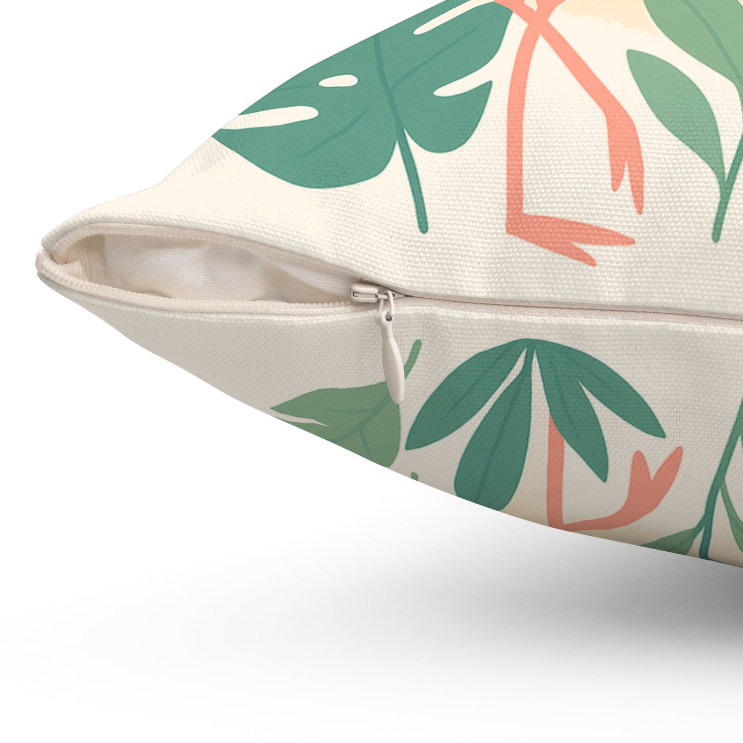 Romantic Flamingo Pillow, Tropical Decor, Love Nest Cushion, Beach House Gift, Summer Home Accent