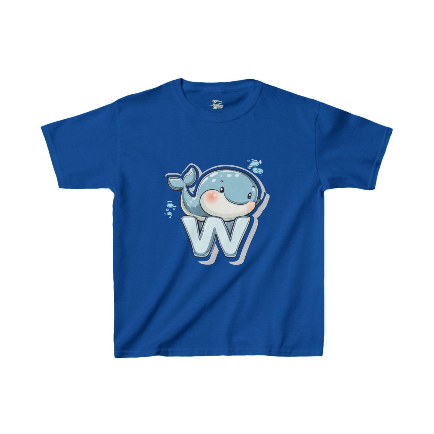 Youth Heavy Cotton™ Tee - Unisex Cute Cartoon Whale Design T-Shirt