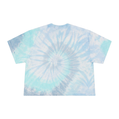 Beautiful Watercolor Floral Tie-Dye Crop Tee - T-Shirt for Women