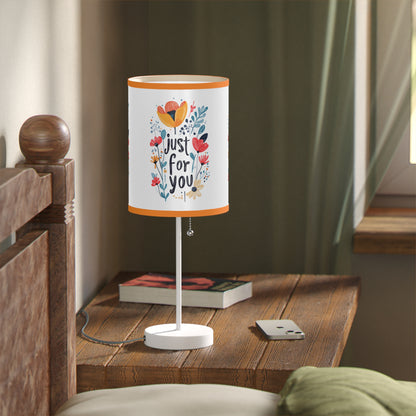 Floral Table Lamp - "Just For You" Design - Gift - Lamp on a Stand, US|CA plug - Table Lamps
