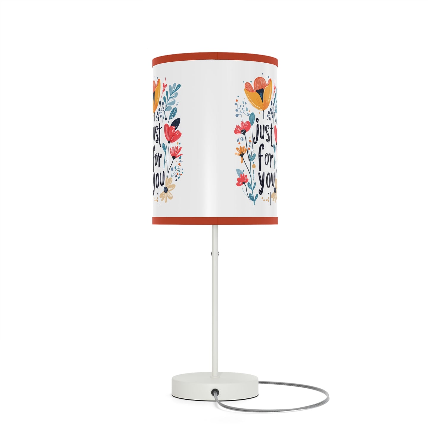 Floral Table Lamp - "Just For You" Design - Gift - Lamp on a Stand, US|CA plug - Table Lamps