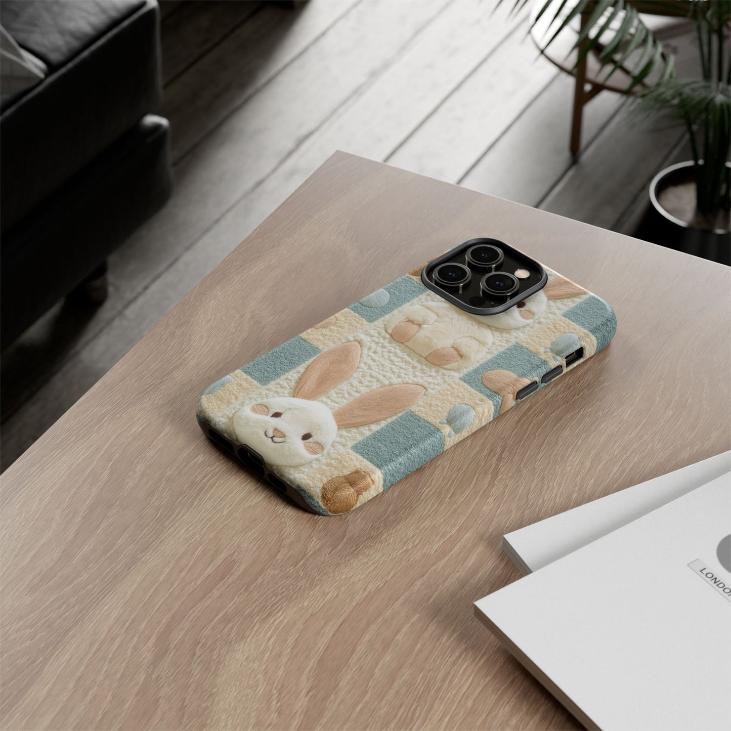 Adorable Rabbits Phone Case – Cute & Durable Protection - iPhone, Samsung, and Google case