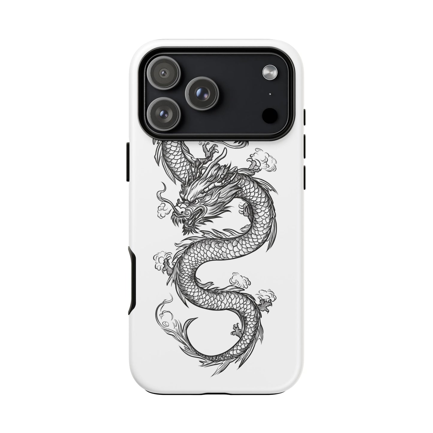 Dragons Phone Cases - Black Ink Tattoo Design of Dragons Tough Cases