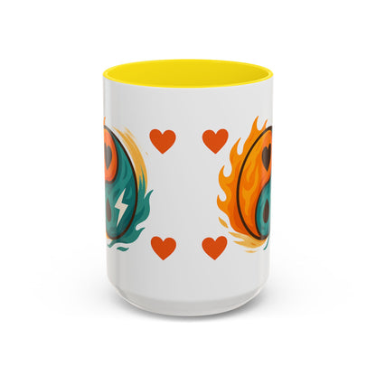 Bold Yin Yang Accent Coffee Mug – 11oz & 15oz – Perfect for Coffee Lovers