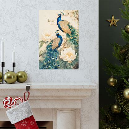 Matte Vertical Peacock Poster