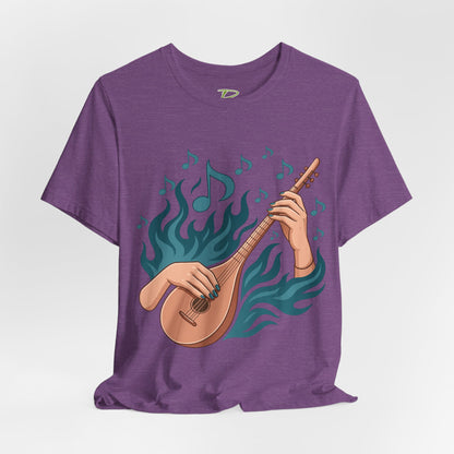 Musical Vibes Tee, Women's Graphic T-Shirt, Music Lover Gift, Casual Wear, Festival Outfit, Band Merch - Lightweight Fabric Tee