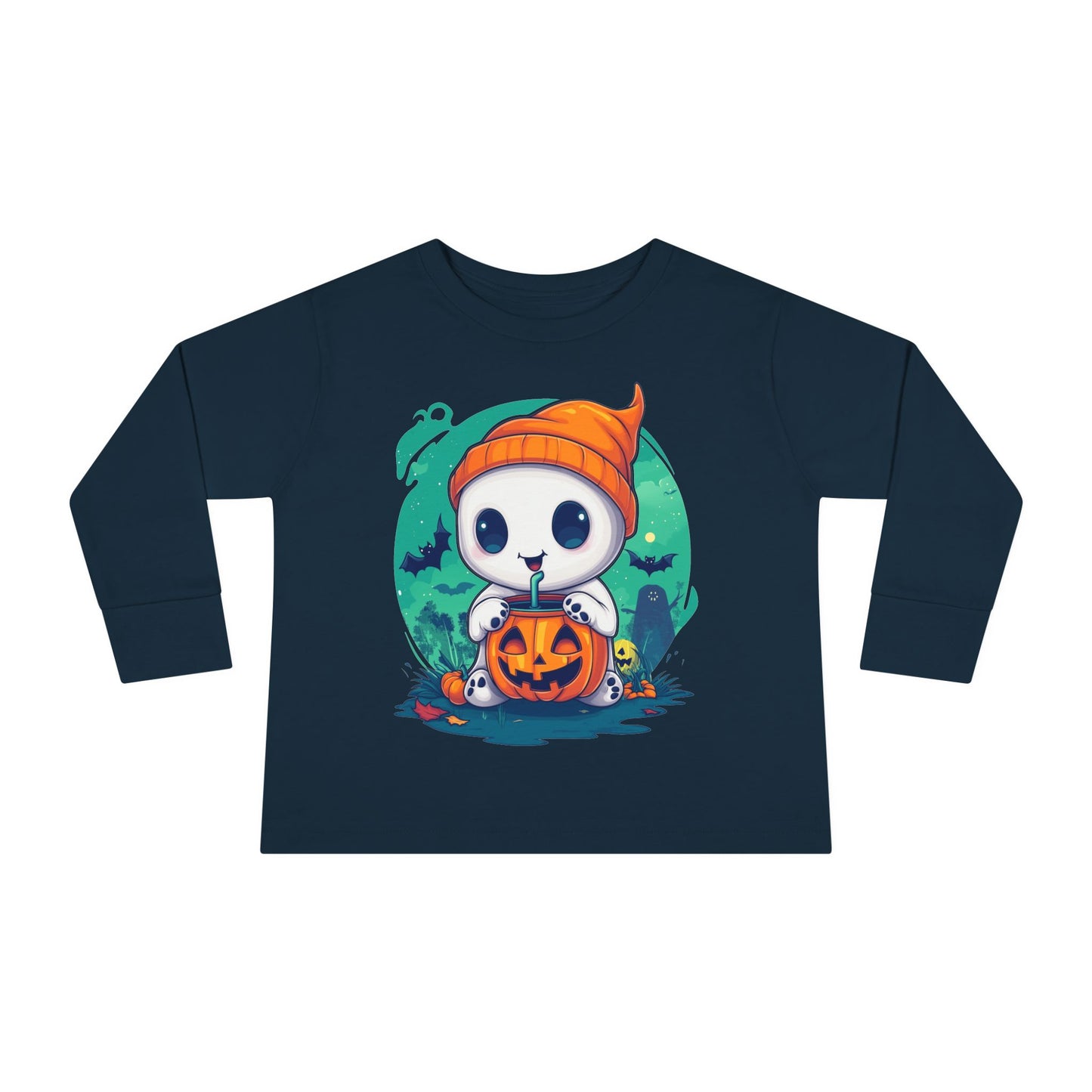 Toddler Long Sleeve Tee - Cute Halloween Design - Soft & Cozy Toddler Shirt