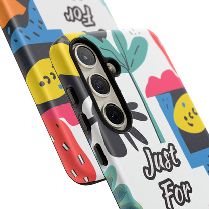Colorful Phone Case with "Just For You" Design - Fun Gift, Unique Phone Accessory, Vibrant Design, Custom Gift Idea, Personal Touch