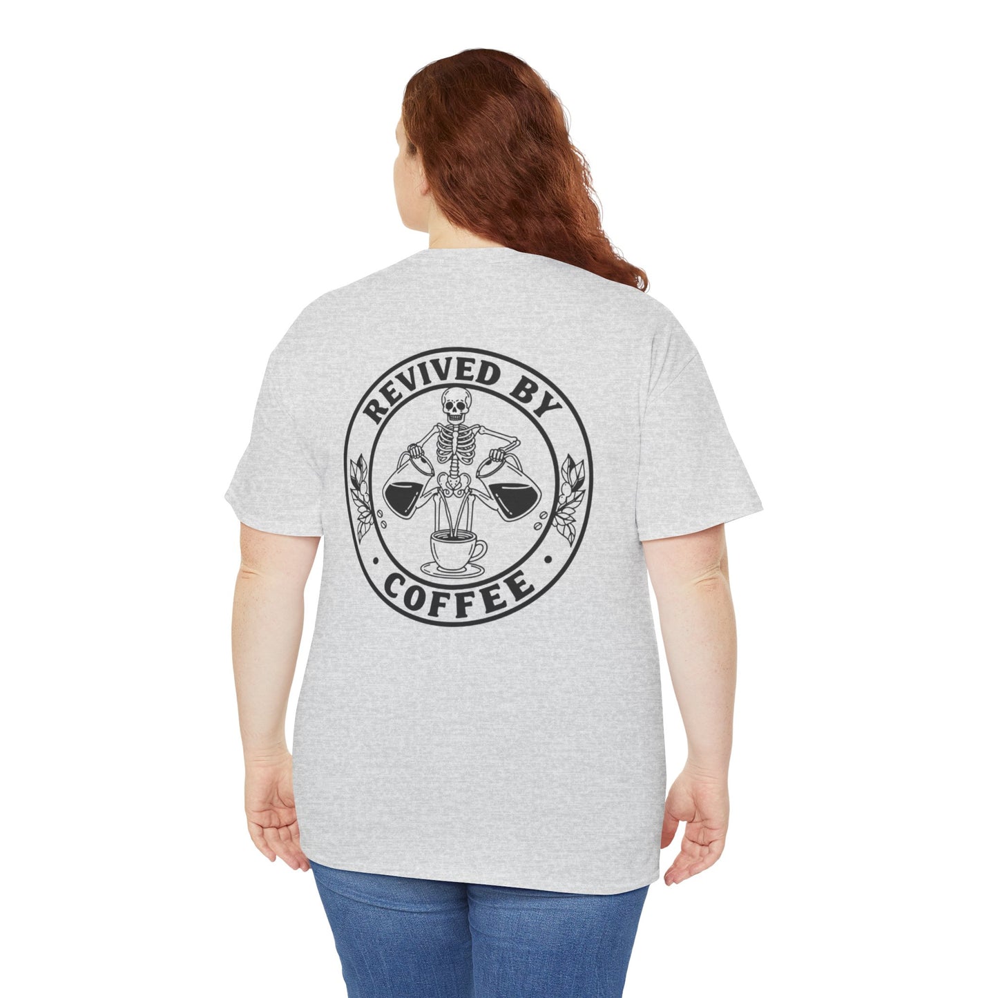 Revived by Coffee Unisex Heavy Cotton Tee - Perfect for Coffee Lovers