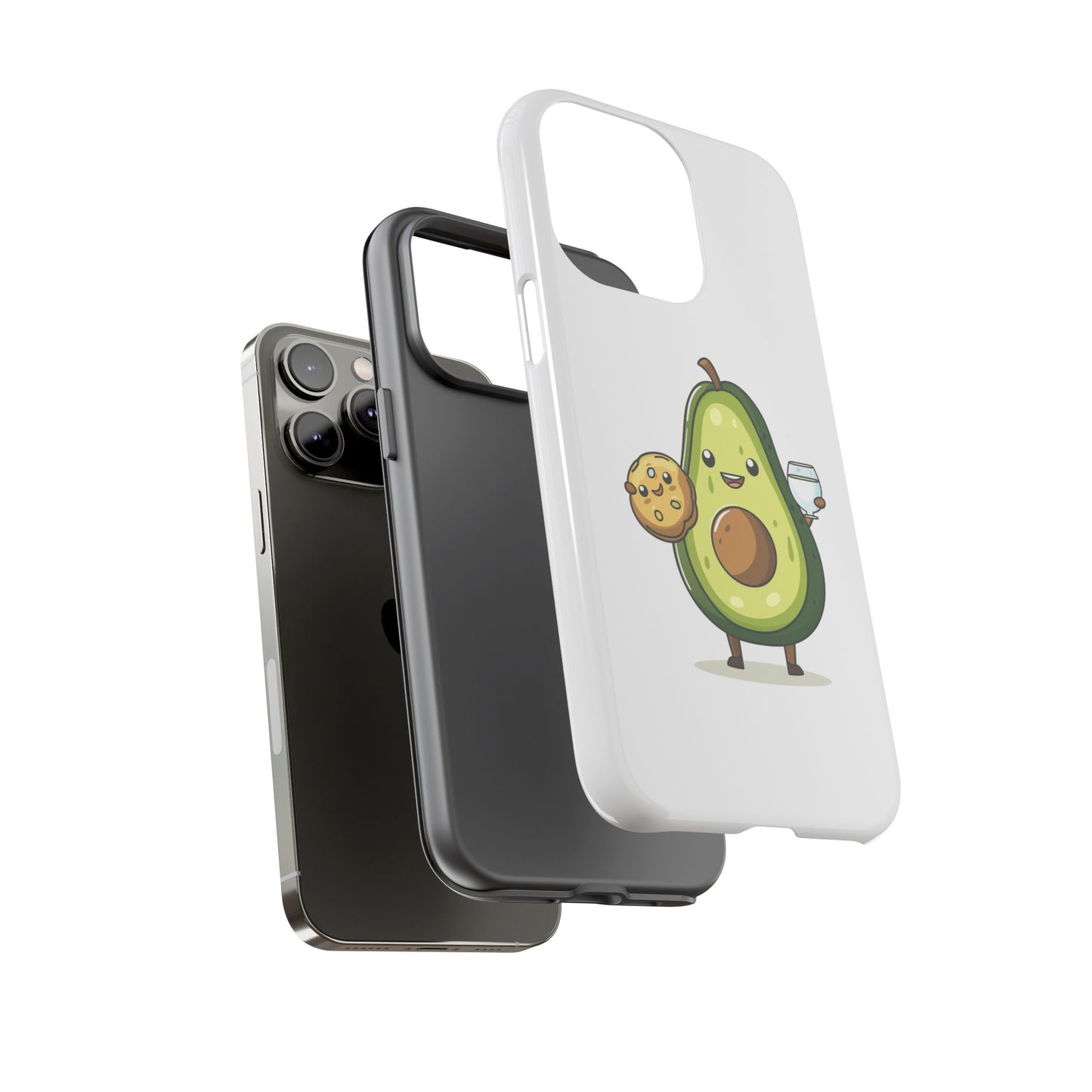Tough Cases with Cute avocado cartoon character for iPhone, Samsung, and Google case