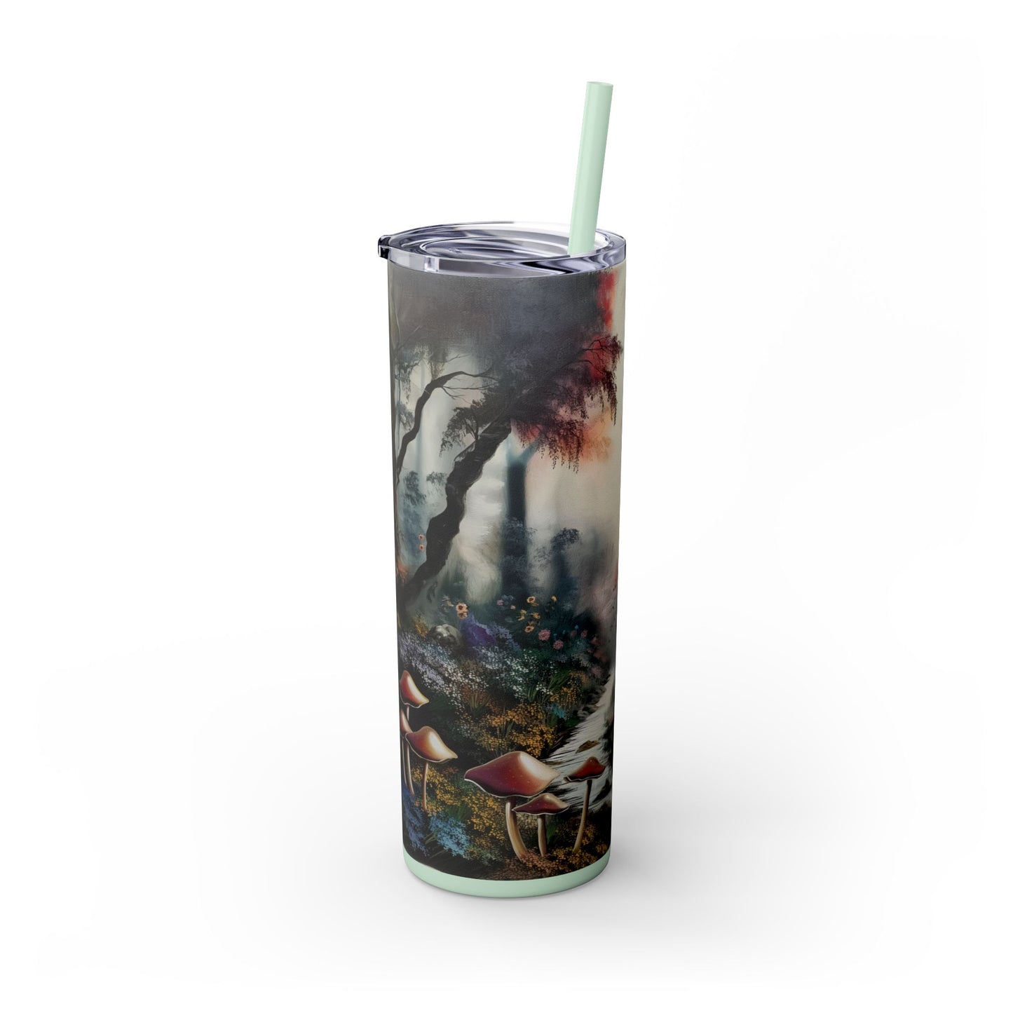 Skinny Tumbler with Straw, 20oz - Forest Insulated Tumbler