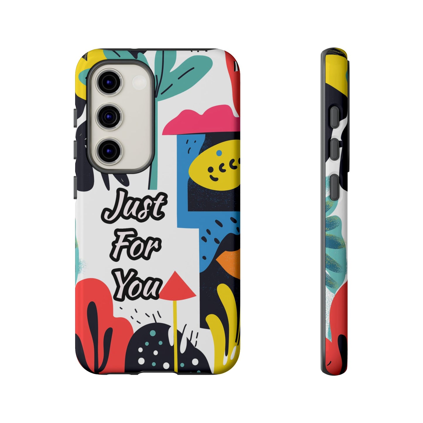 Colorful Phone Case with "Just For You" Design - Fun Gift, Unique Phone Accessory, Vibrant Design, Custom Gift Idea, Personal Touch