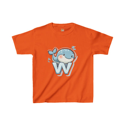 Youth Heavy Cotton™ Tee - Unisex Cute Cartoon Whale Design T-Shirt