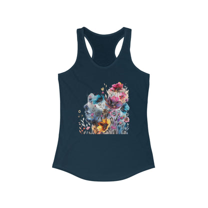 Watercolor Women's Ideal Racerback Tank - Attractive Colorful Miniature Racerback Tank Top - Summer Top