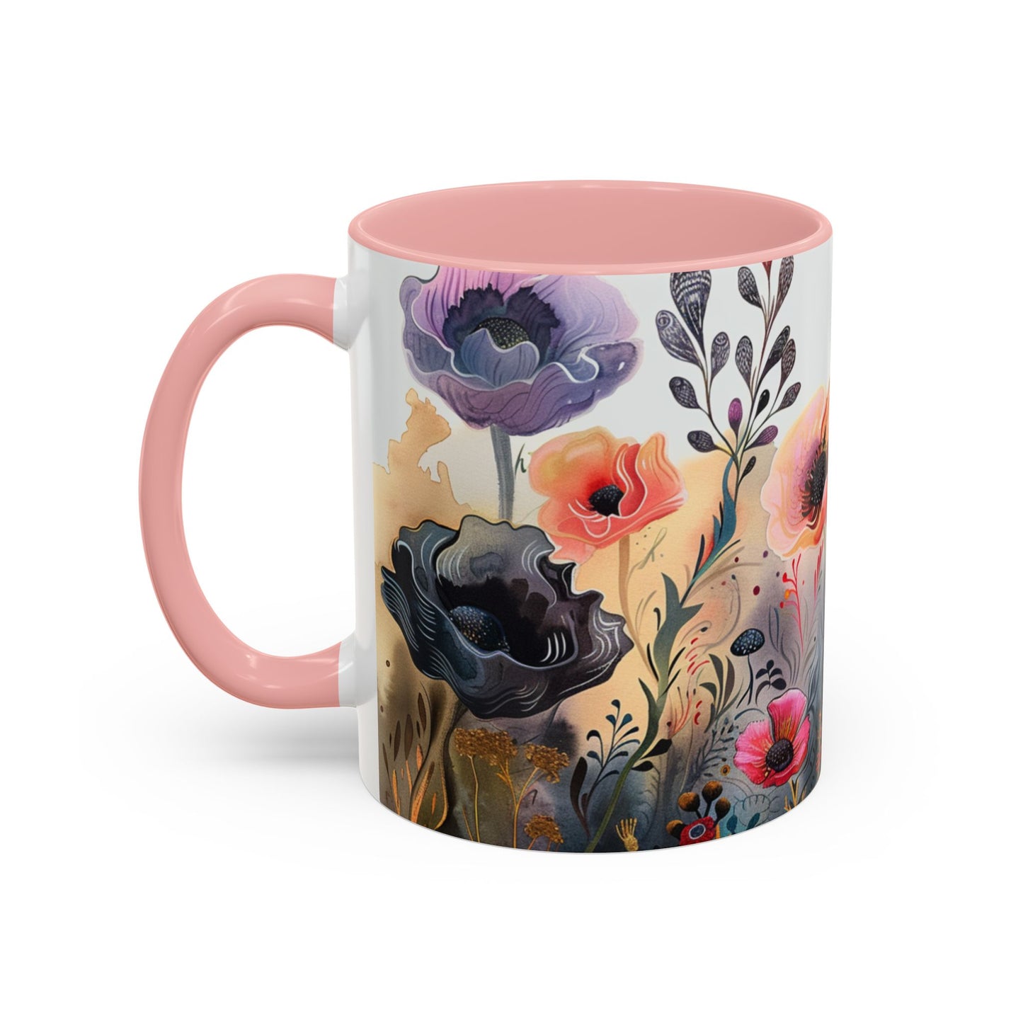 Accent Watercolor Coffee Mug, (11, 15oz)