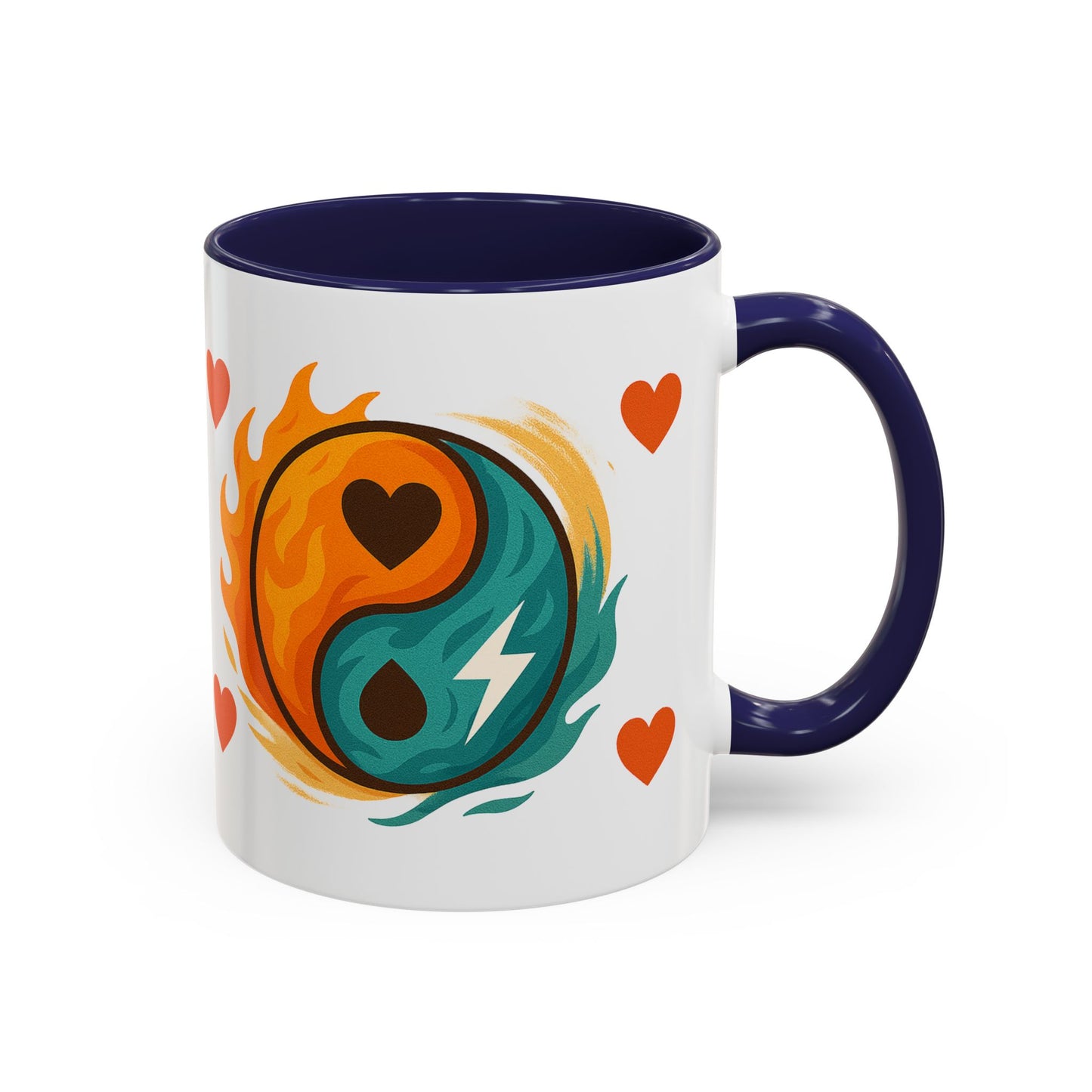 Bold Yin Yang Accent Coffee Mug – 11oz & 15oz – Perfect for Coffee Lovers