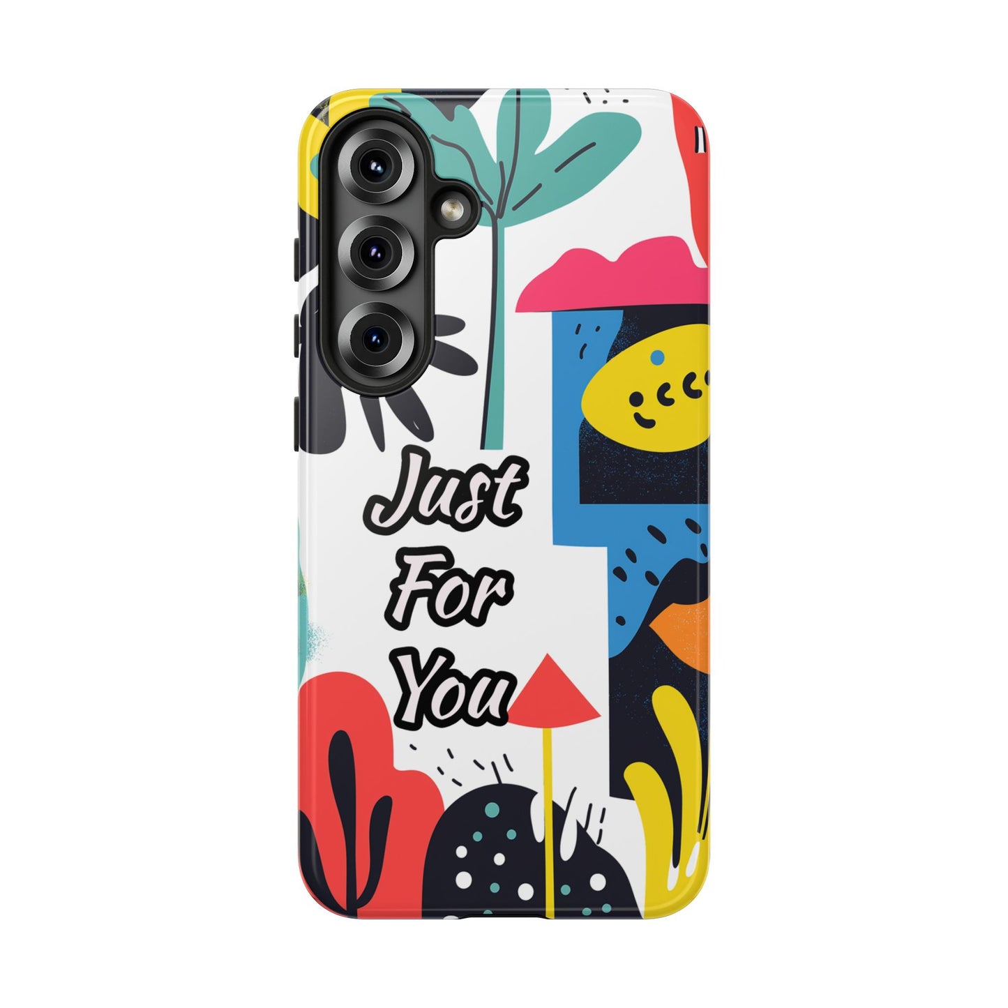 Colorful Phone Case with "Just For You" Design - Fun Gift, Unique Phone Accessory, Vibrant Design, Custom Gift Idea, Personal Touch
