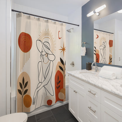 Abstract Boho Shower Curtain