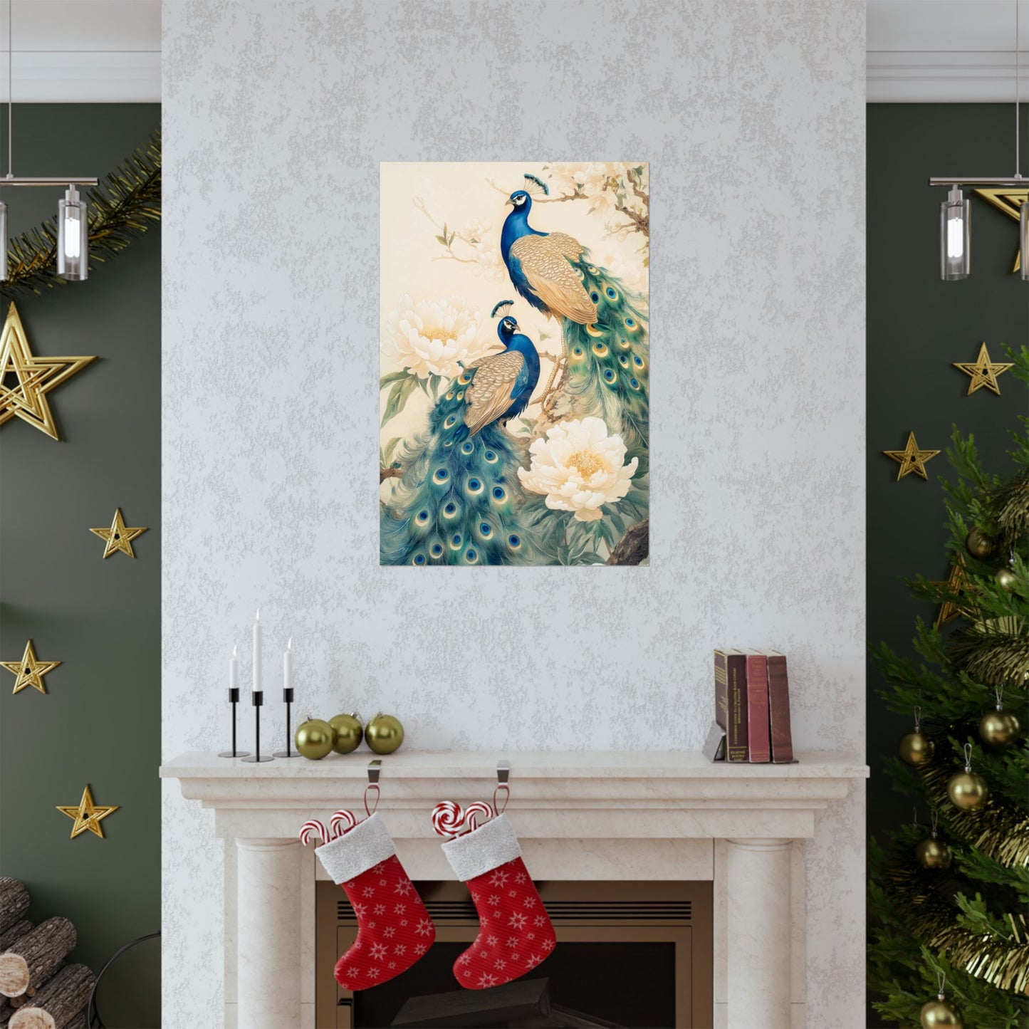 Matte Vertical Peacock Poster