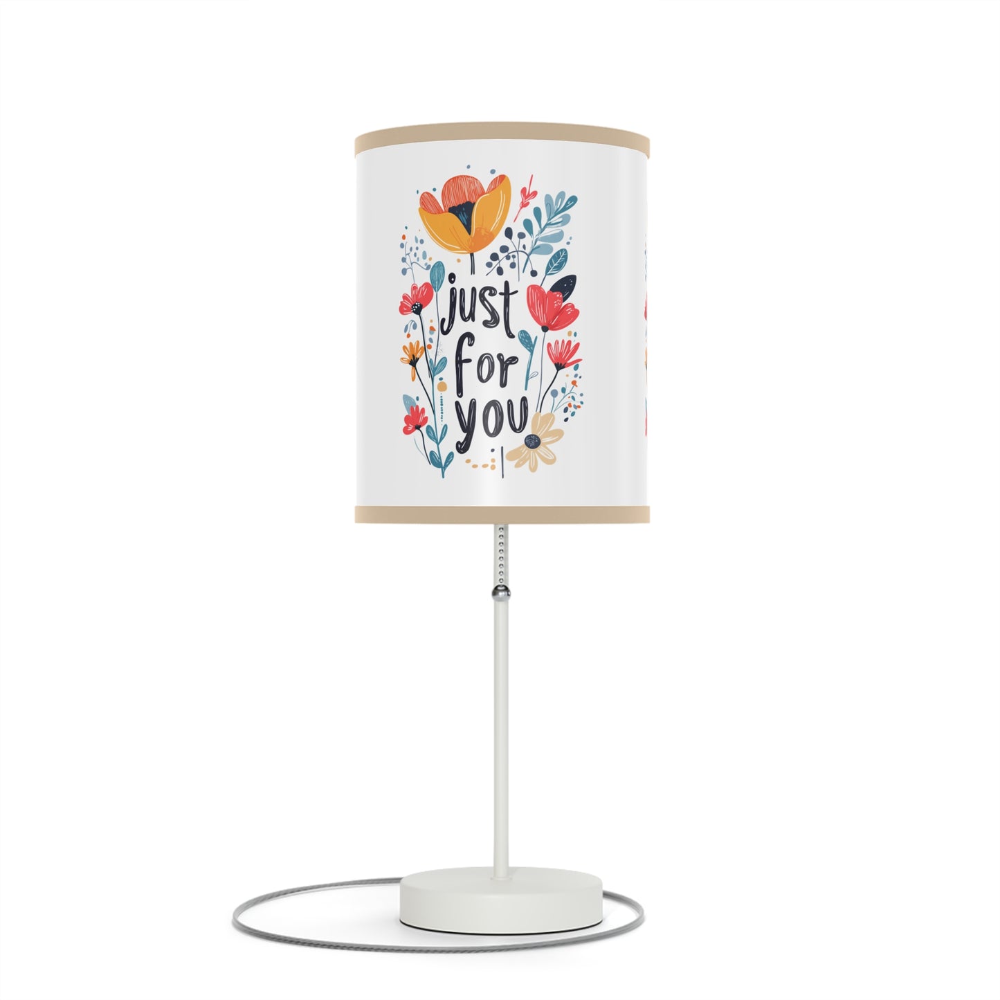 Floral Table Lamp - "Just For You" Design - Gift - Lamp on a Stand, US|CA plug - Table Lamps