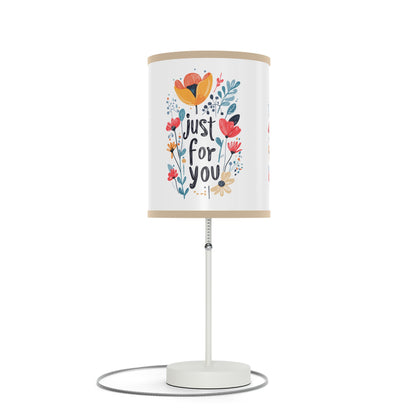 Floral Table Lamp - "Just For You" Design - Gift - Lamp on a Stand, US|CA plug - Table Lamps