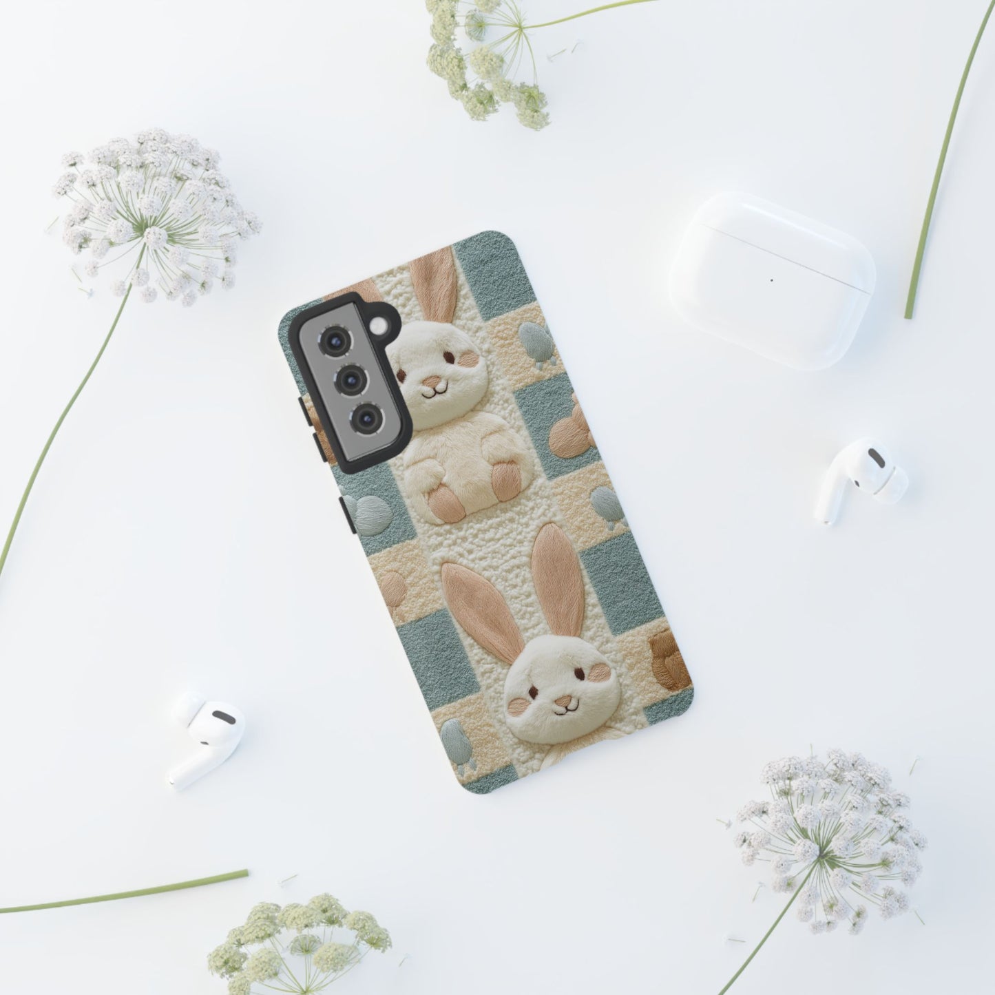 Adorable Rabbits Phone Case – Cute & Durable Protection - iPhone, Samsung, and Google case