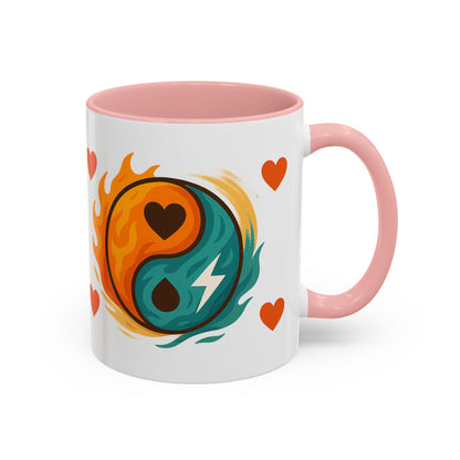 Bold Yin Yang Accent Coffee Mug – 11oz & 15oz – Perfect for Coffee Lovers