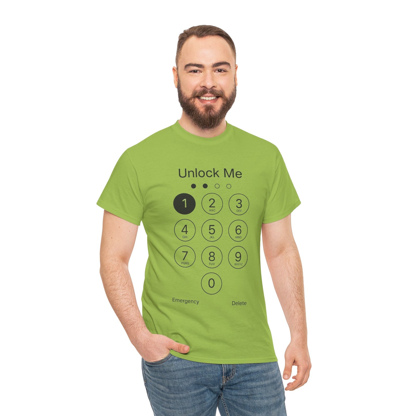 Unlock Me Graphic Tee, Funny T-Shirt for Tech Lovers, Casual Wear, Gift for Birthdays, Tech-themed Apparel, Unisex Heavy Cotton Tee