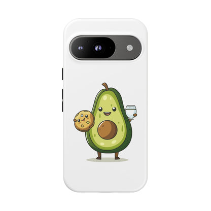 Tough Cases with Cute avocado cartoon character for iPhone, Samsung, and Google case