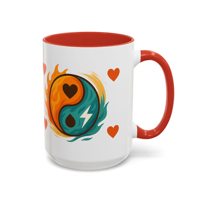 Bold Yin Yang Accent Coffee Mug – 11oz & 15oz – Perfect for Coffee Lovers