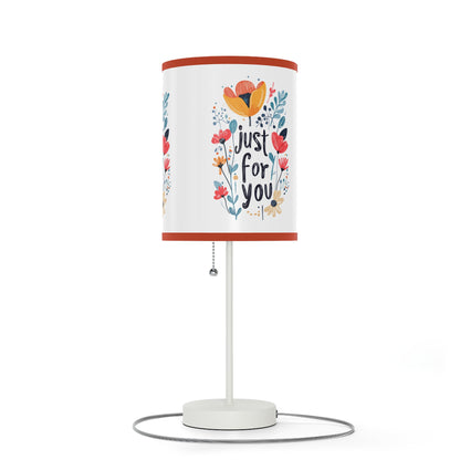 Floral Table Lamp - "Just For You" Design - Gift - Lamp on a Stand, US|CA plug - Table Lamps