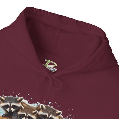 Cozy Raccoon Hooded Sweatshirt - Unisex Heavy Blend™- Raccoon in hoodie - Raccoon Hoodie with ears
