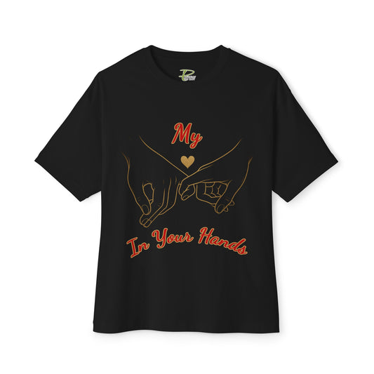 Unisex Oversized Boxy Tee - 'Love Connection' Graphic T-Shirt