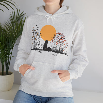 Serene Serenity Unisex Heavy Blend™ Hooded Sweatshirt - Woman & Nature Design Hoodie for Men and Women