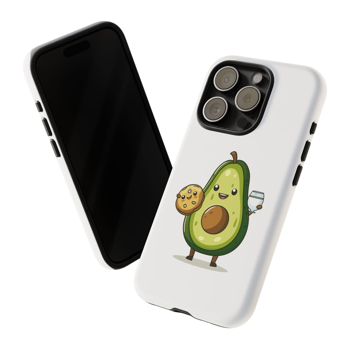 Tough Cases with Cute avocado cartoon character for iPhone, Samsung, and Google case