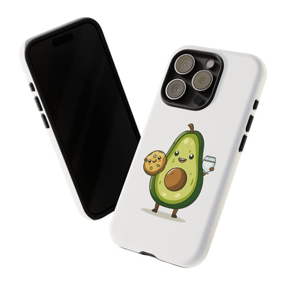 Tough Cases with Cute avocado cartoon character for iPhone, Samsung, and Google case