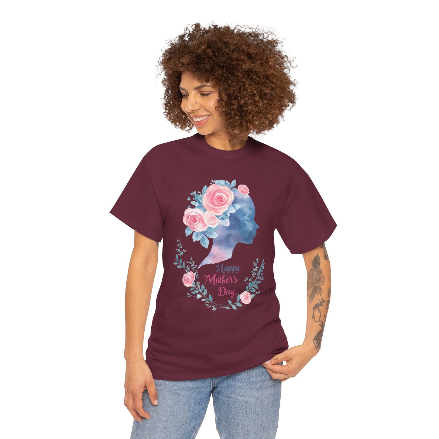 Floral Mother’s Day Heavy Cotton Tee - Gift for Mom