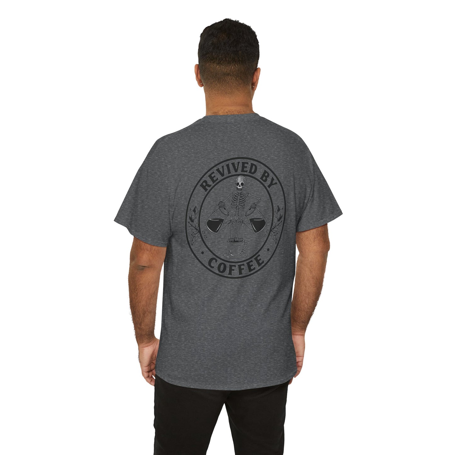 Revived by Coffee Unisex Heavy Cotton Tee - Perfect for Coffee Lovers