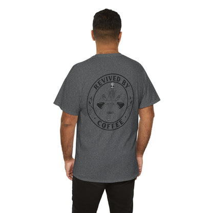 Revived by Coffee Unisex Heavy Cotton Tee - Perfect for Coffee Lovers