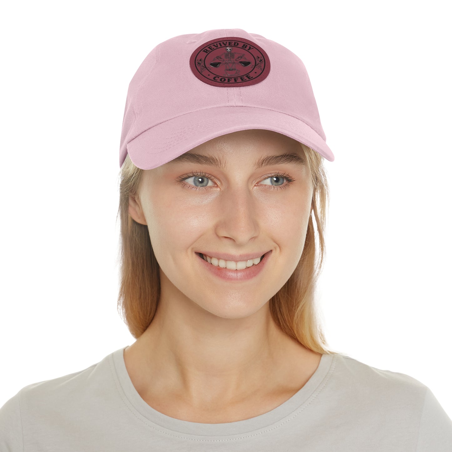 Revived by Coffee Dad Hat with Leather Patch - Perfect Gift for Coffee Lovers