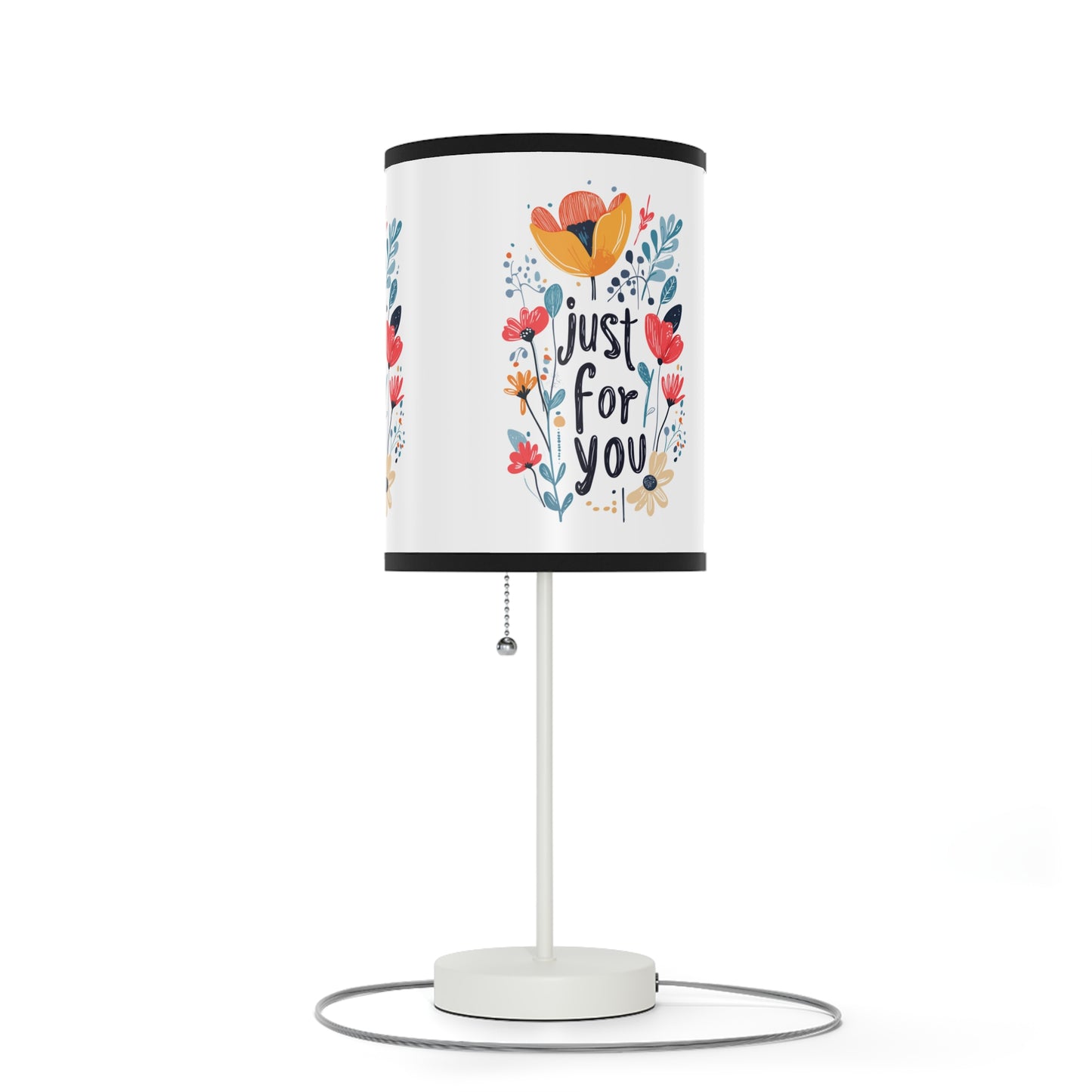 Floral Table Lamp - "Just For You" Design - Gift - Lamp on a Stand, US|CA plug - Table Lamps