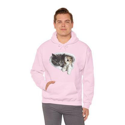 Cute Cat Design for Cat Lovers - Unisex Heavy Blend™ Hooded Sweatshirt - Cat Hoodies for Men and Women