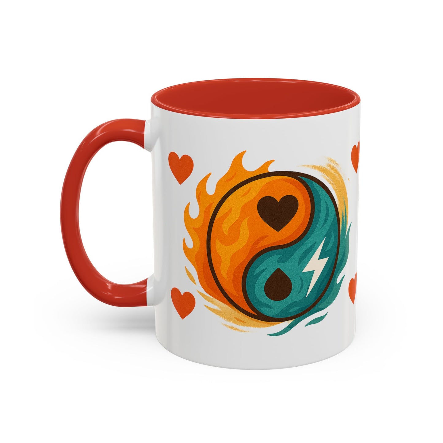 Bold Yin Yang Accent Coffee Mug – 11oz & 15oz – Perfect for Coffee Lovers