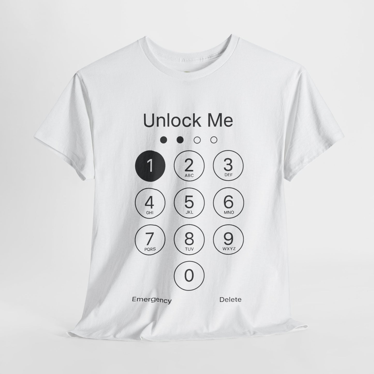 Unlock Me Graphic Tee, Funny T-Shirt for Tech Lovers, Casual Wear, Gift for Birthdays, Tech-themed Apparel, Unisex Heavy Cotton Tee