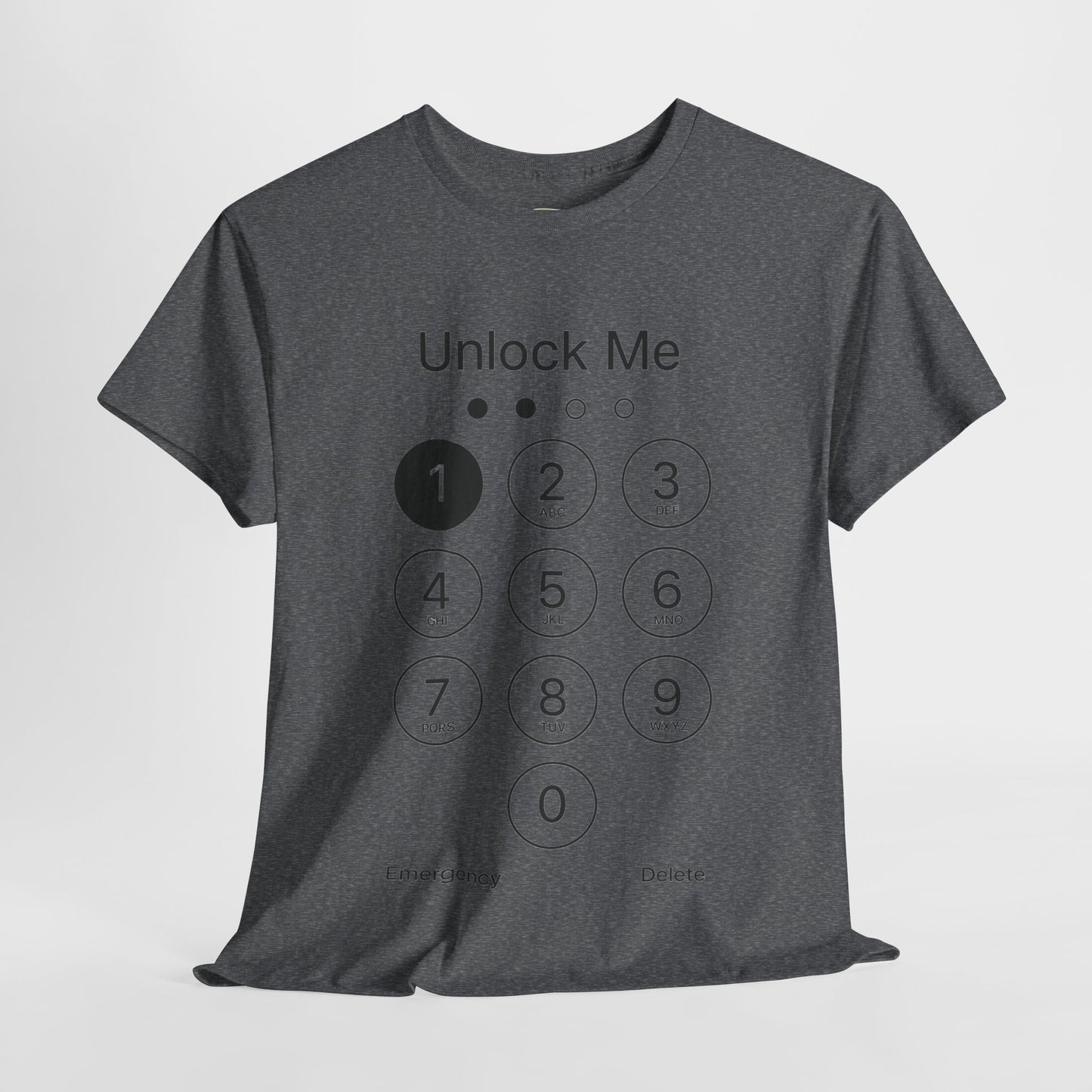 Unlock Me Graphic Tee, Funny T-Shirt for Tech Lovers, Casual Wear, Gift for Birthdays, Tech-themed Apparel, Unisex Heavy Cotton Tee