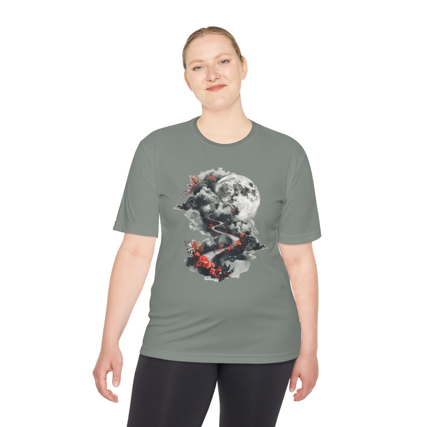 Unisex Wicking Tee Shirts - Beautiful Road Going up to Space T-shirt