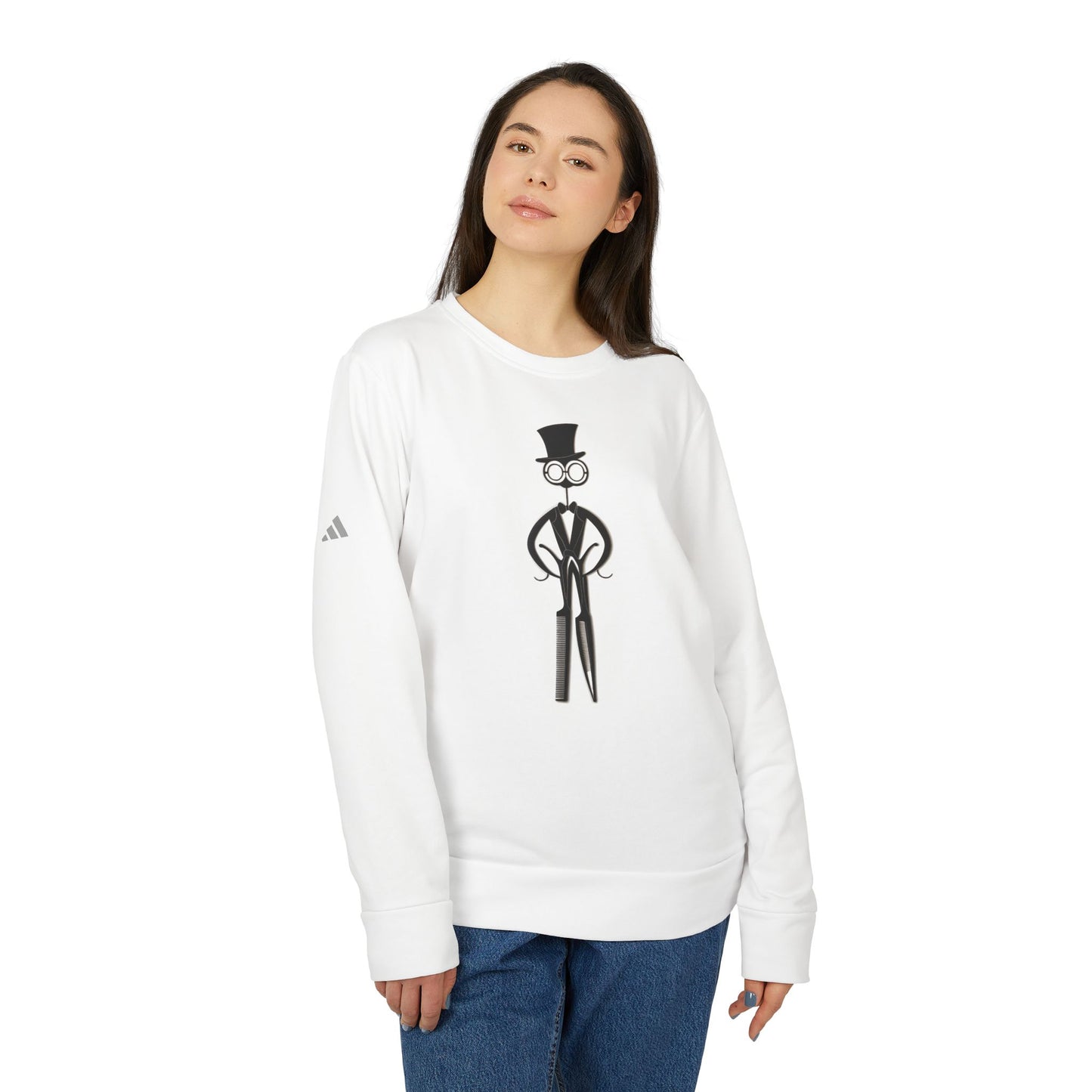 Adidas Unisex Fleece Crewneck Sweatshirt – Barber Art Edition Sweatshirt