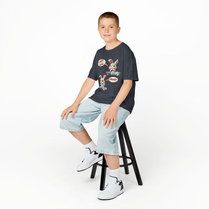 Cute Bunny Youth Heavy Cotton Tee - "My Butt Hurts" Graphic T-Shirt